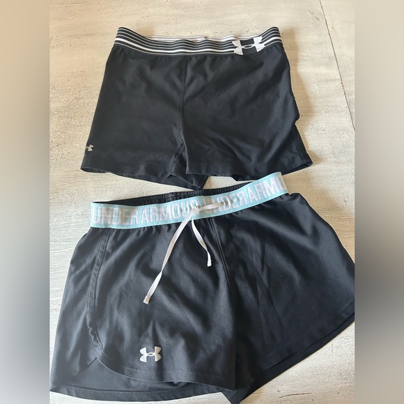 Under Armour Athletic Black Running Workout Shorts Woman XS and S bundle - Picture 2 of 8